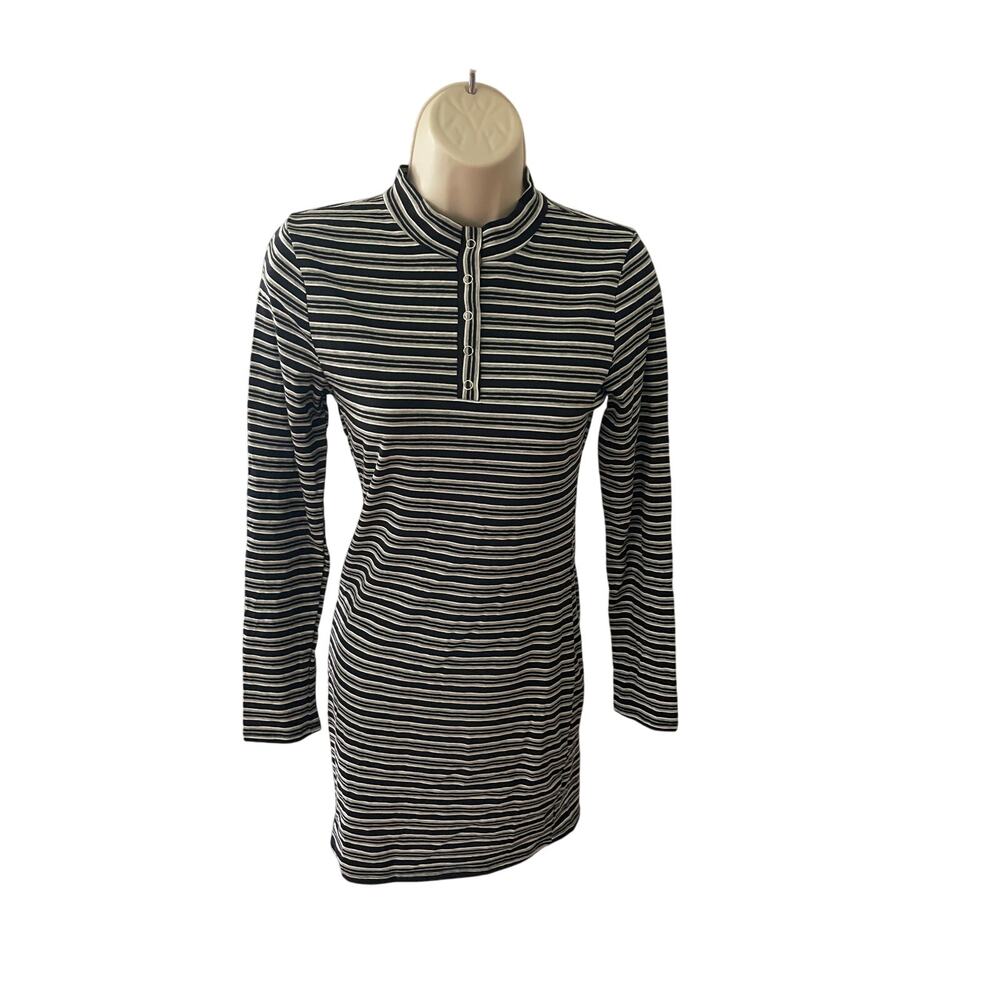 HEART & HIPS, SIZE M, STRIPED BODY CON MINI DRESS